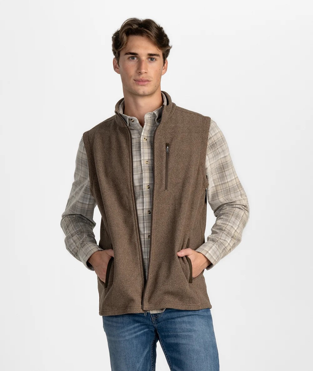 Southern Shirt Brushline Fleece Vest - Espresso