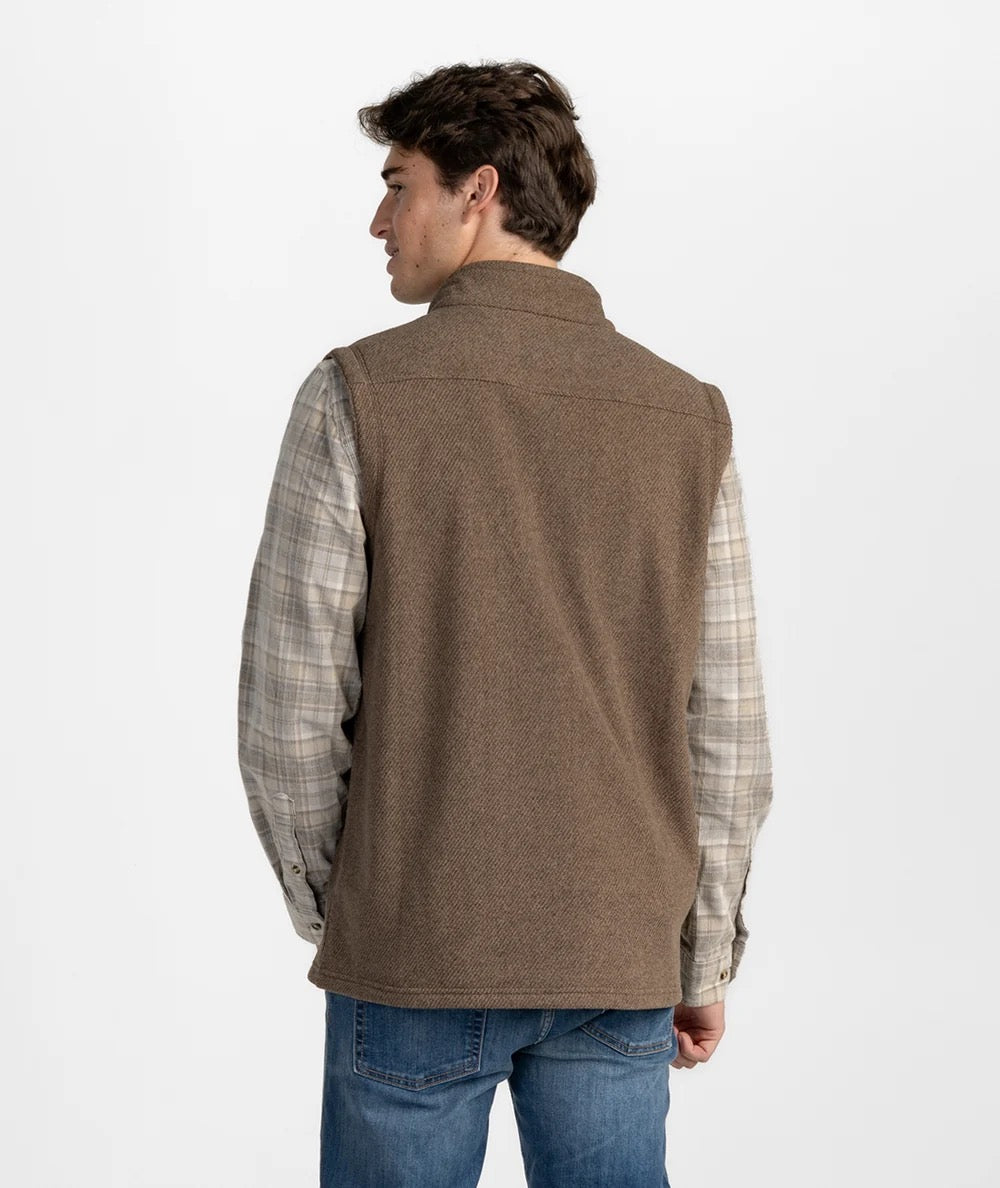 Southern Shirt Brushline Fleece Vest - Espresso
