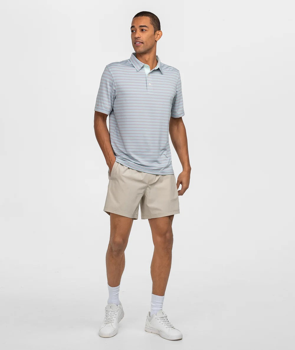 Southern Shirt Sawgrass Stripe Polo (Blue Dream)
