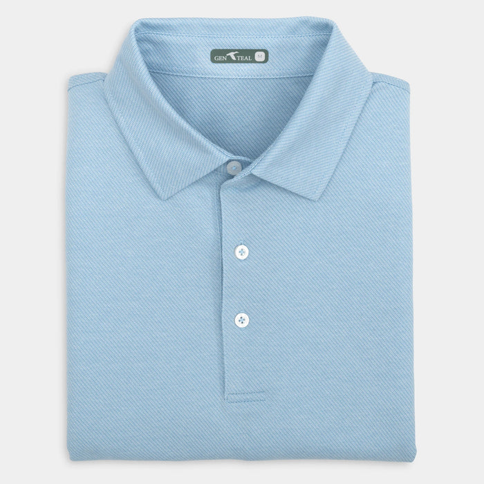 GenTeal Scales Texture Polo- Bluebell