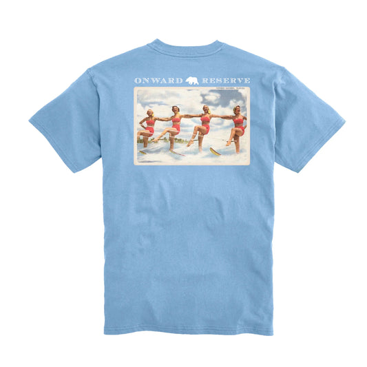Onward Reserve Vintage Ski Postcard Tee - Sky