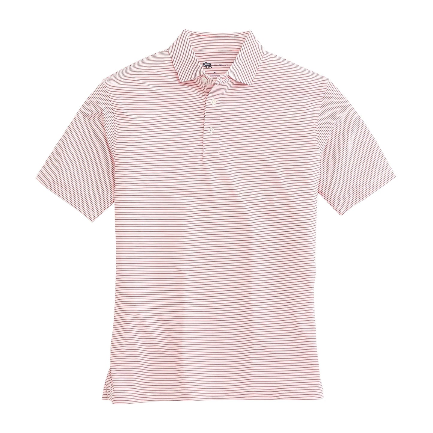 Onward Reserve Birdie Stripe Performance Polo - White/Red