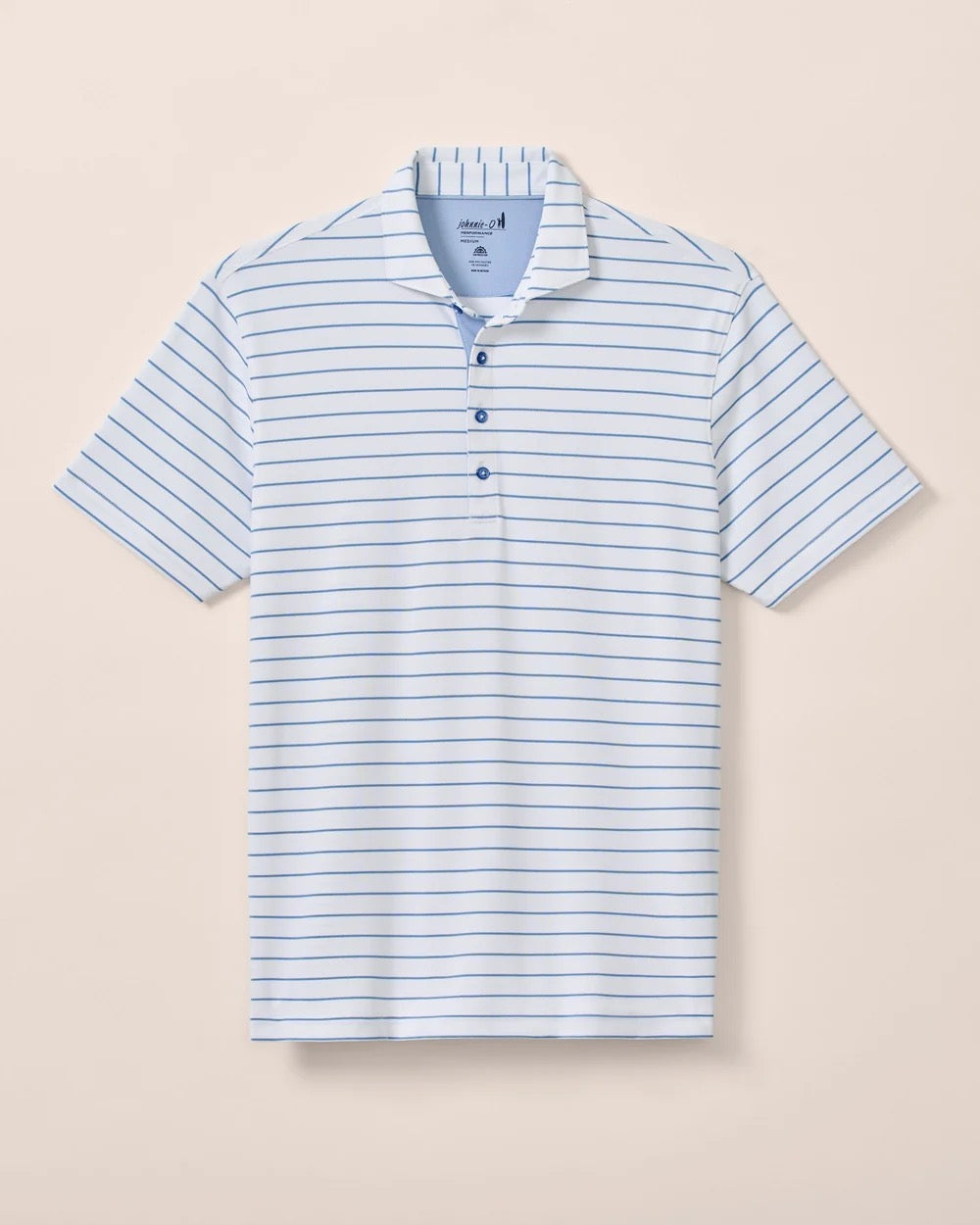 Johnnie-O Performance Mesh Polo - Kerwin White Tide