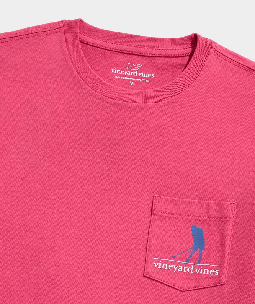 Vineyard Vines Golf Silo USA Short-Sleeve Pocket Tee - Sailors Red