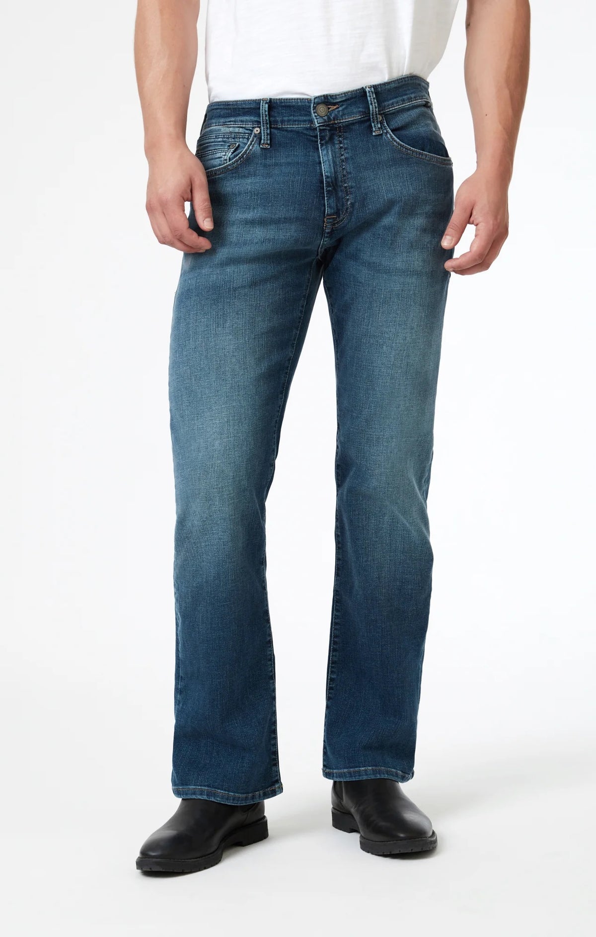Mavi Josh Bootcut Jeans (Mid Brushed Organic Move)