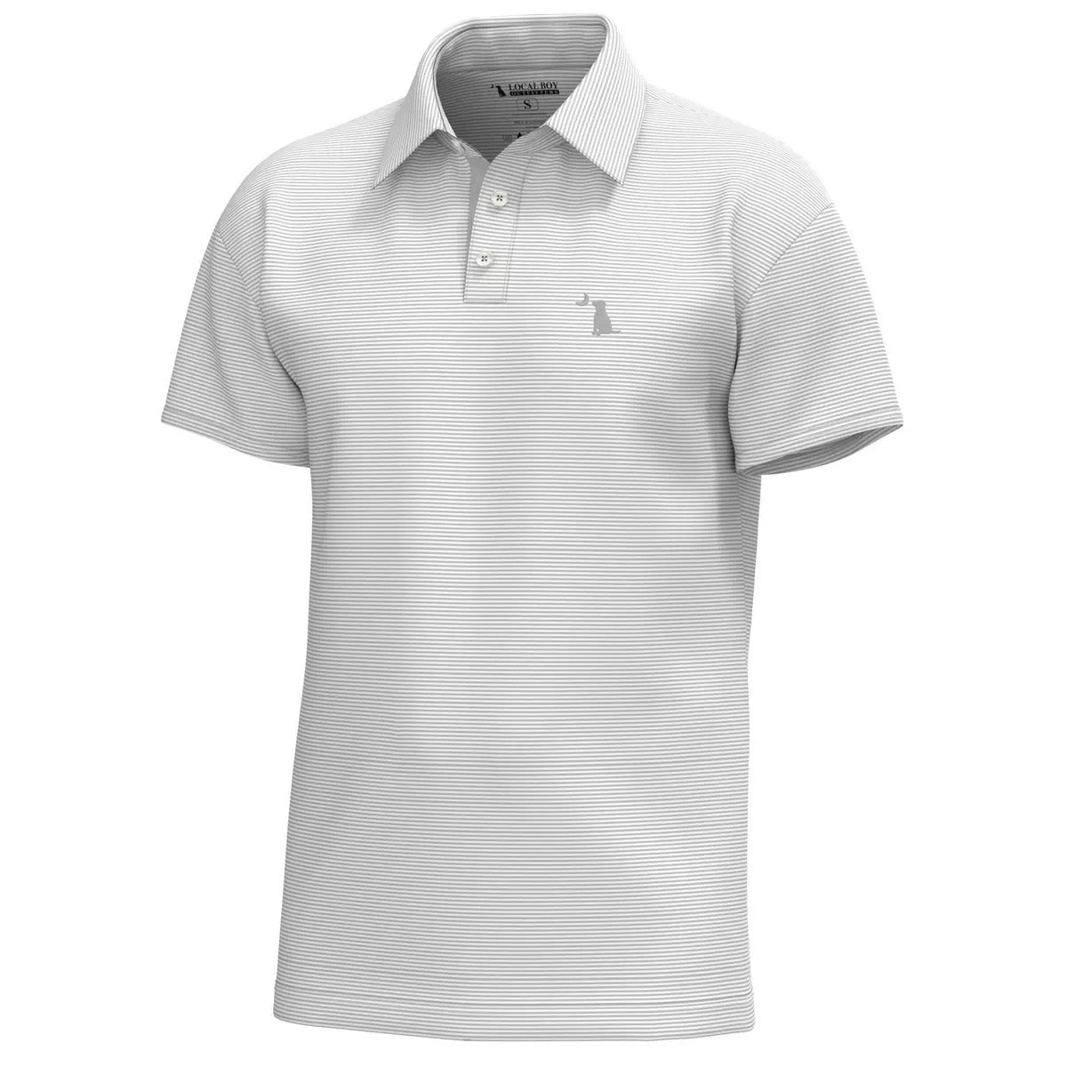 Local Boy Palms Polo Light Gray