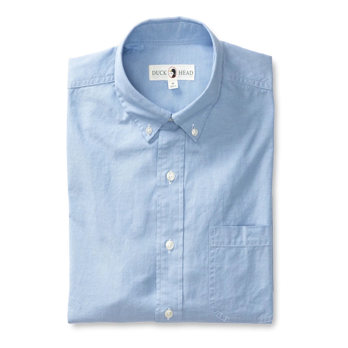 Duck Head Cotton Oxford Sport Shirt Morris Solid Blue