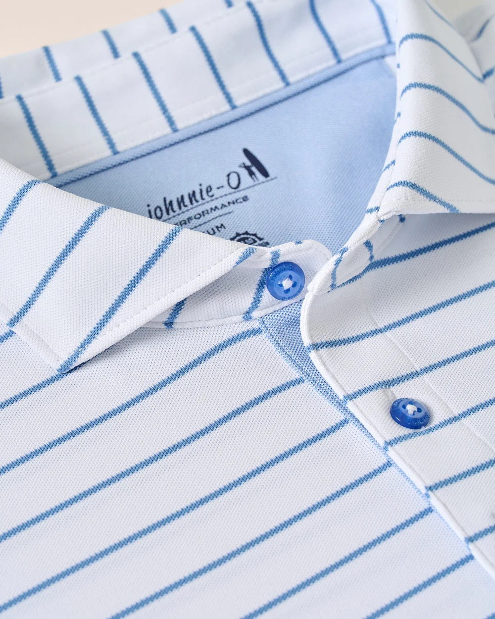 Johnnie-O Performance Mesh Polo - Kerwin White Tide