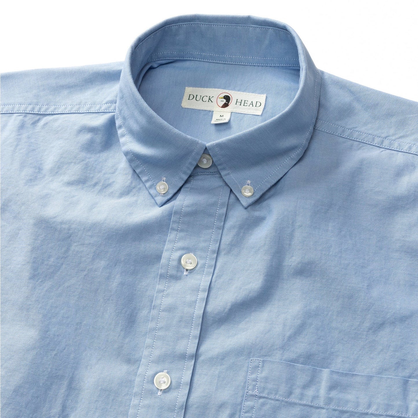 Duck Head Cotton Oxford Sport Shirt Morris Solid Blue
