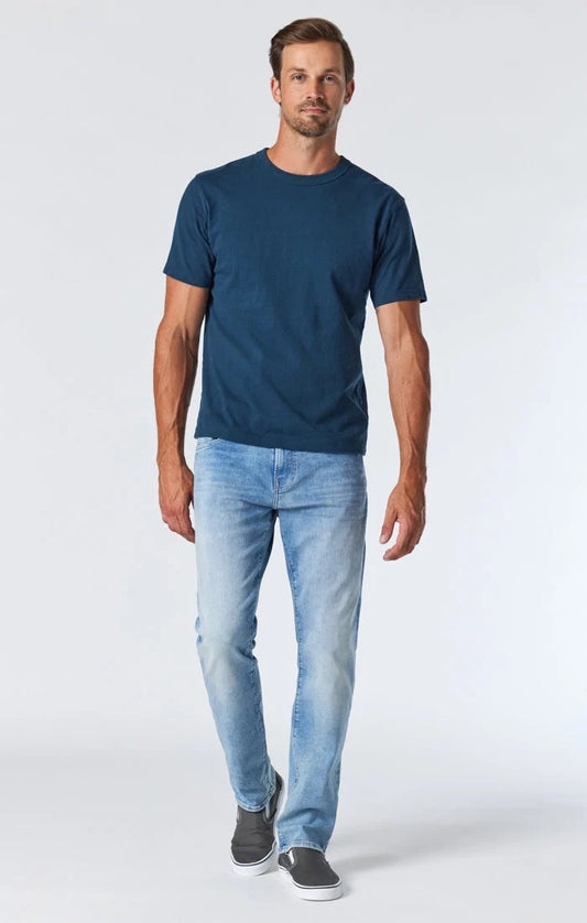 Mavi Zach Straight Leg Jeans (Light Foggy Feather Blue)