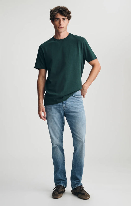 Mavi Zach Straight Leg Jeans (Mid Brushed Organic Vintage)