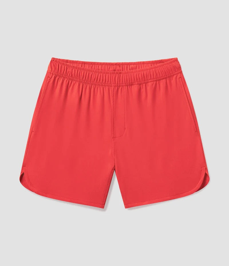 Southern Shirt Sand To Surf Volley - Spiced Coral (5" inseam)