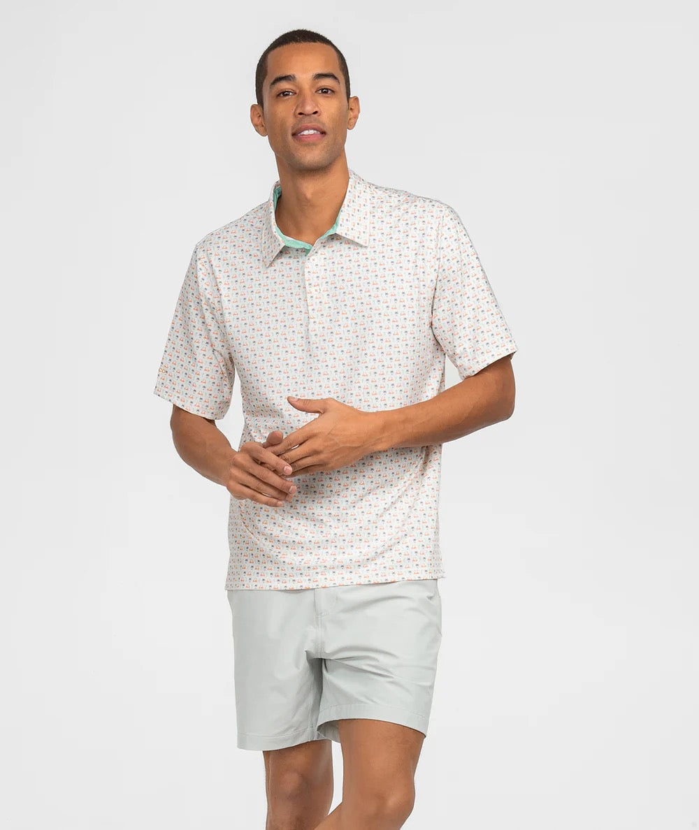 Southern Shirt Par Fore Printed Polo (Palm Drive)
