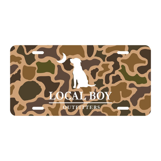 Local Boy License Plate (Old School Camo)
