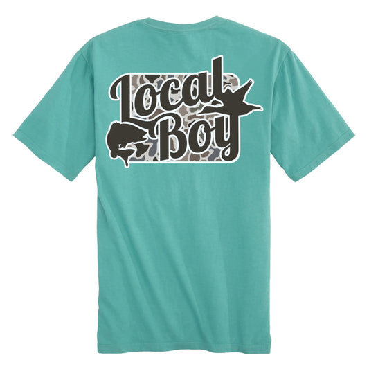 YOUTH Local Boy Youth Open Season Localflage SS Tee - Seafoam