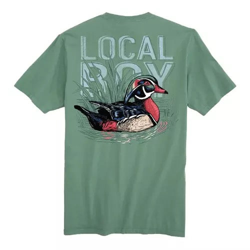 YOUTH Local Boy Wood Duck SS Tee - Light Green