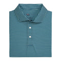 Onward Reserve Trophy Stripe Performance Pique Polo - Blue Wing Teal