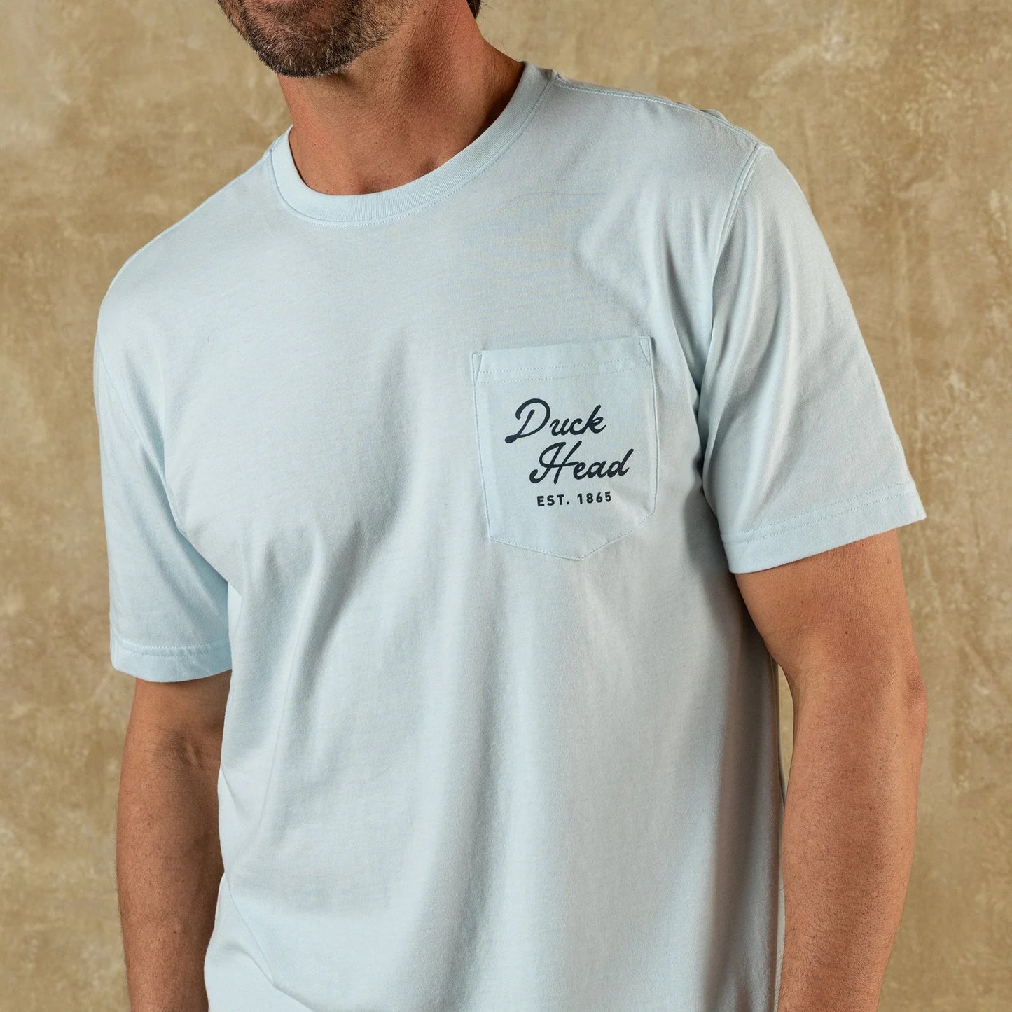 Duck Head Vintage Graphic T-Shirt- Sky Blue Heather