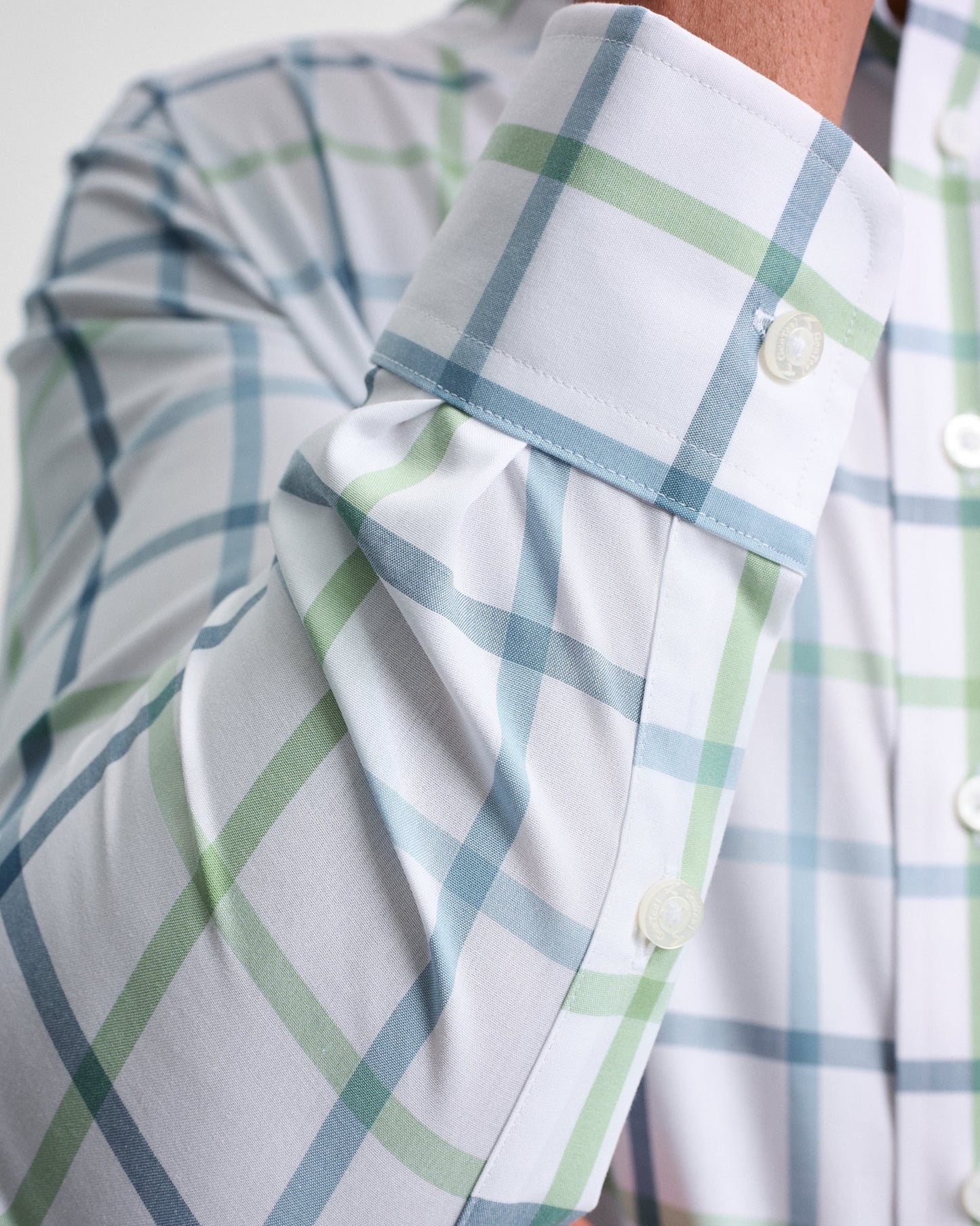 GenTeal Windowpane Cotton Sport Shirt- Placid Windowpane