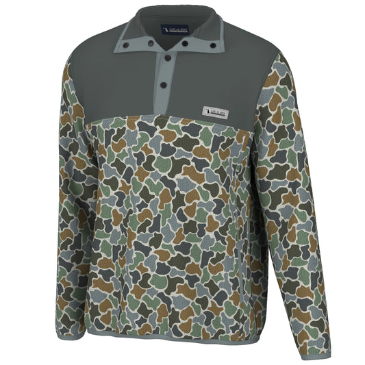 Local Boy Quarter Snap Pullover (Forest Camo Bluff)