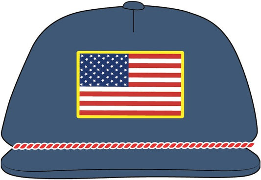 YOUTH Local Boy Patriotic LP Patch Rope Hat - Sailor Blue