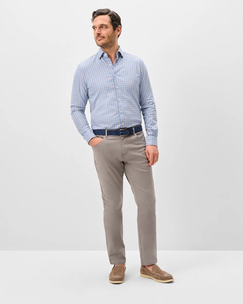 Johnnie-O Carmel Sateen 5-Pocket Pant Thunder
