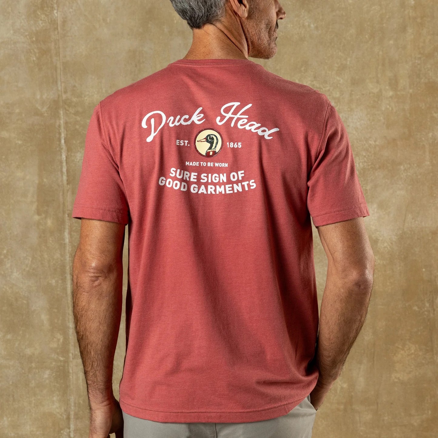Duck Head Vintage Graphic T-Shirt- Rosewood Heather
