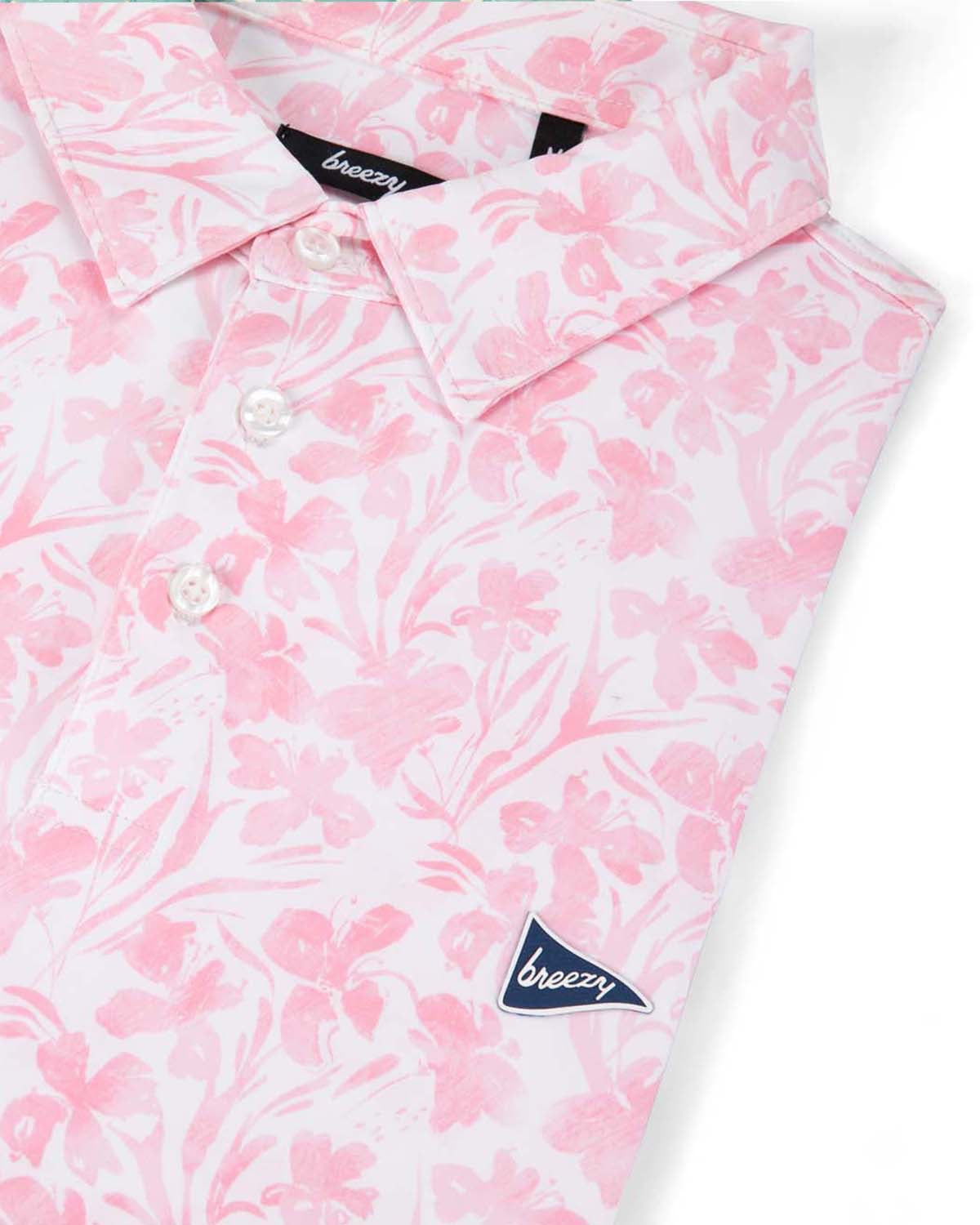 Breezy Performance Polo- The Watercolor Flowers