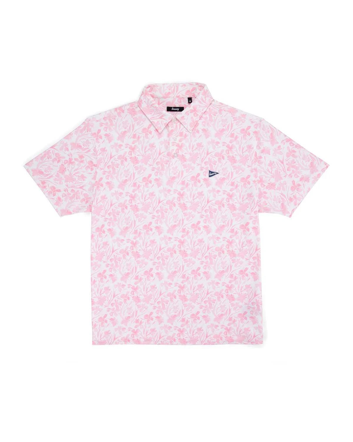 Breezy Performance Polo- The Watercolor Flowers