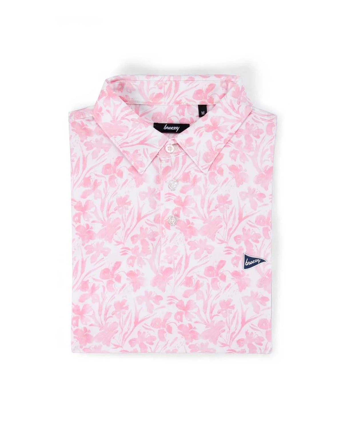 Breezy Performance Polo- The Watercolor Flowers