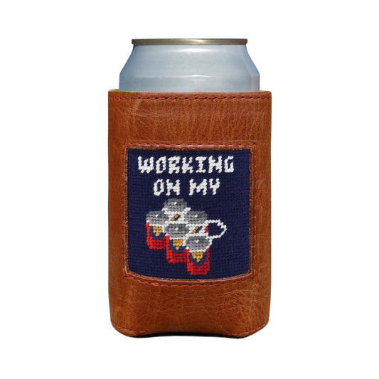 Smathers & Branson Working On My Six Pack Can Cooler (Dark Navy)