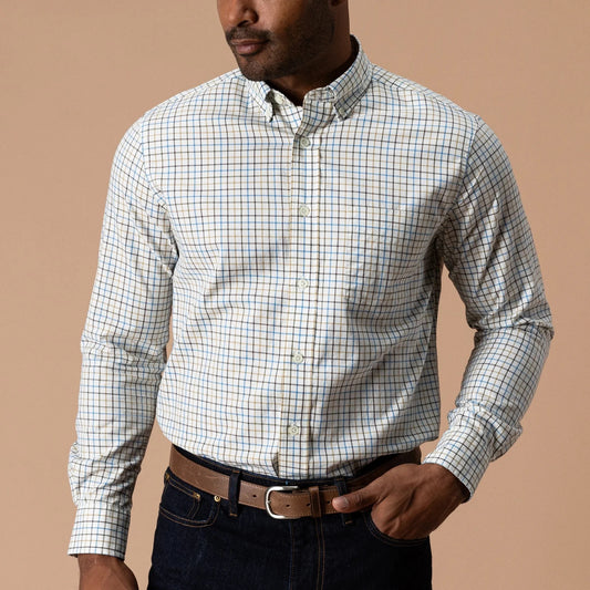Duck Head Cotton Twill Sport Shirt - Wheatfield