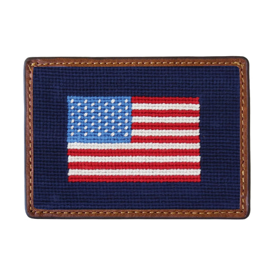 Smathers & Branson American Flag Card Wallet (Dark Navy)