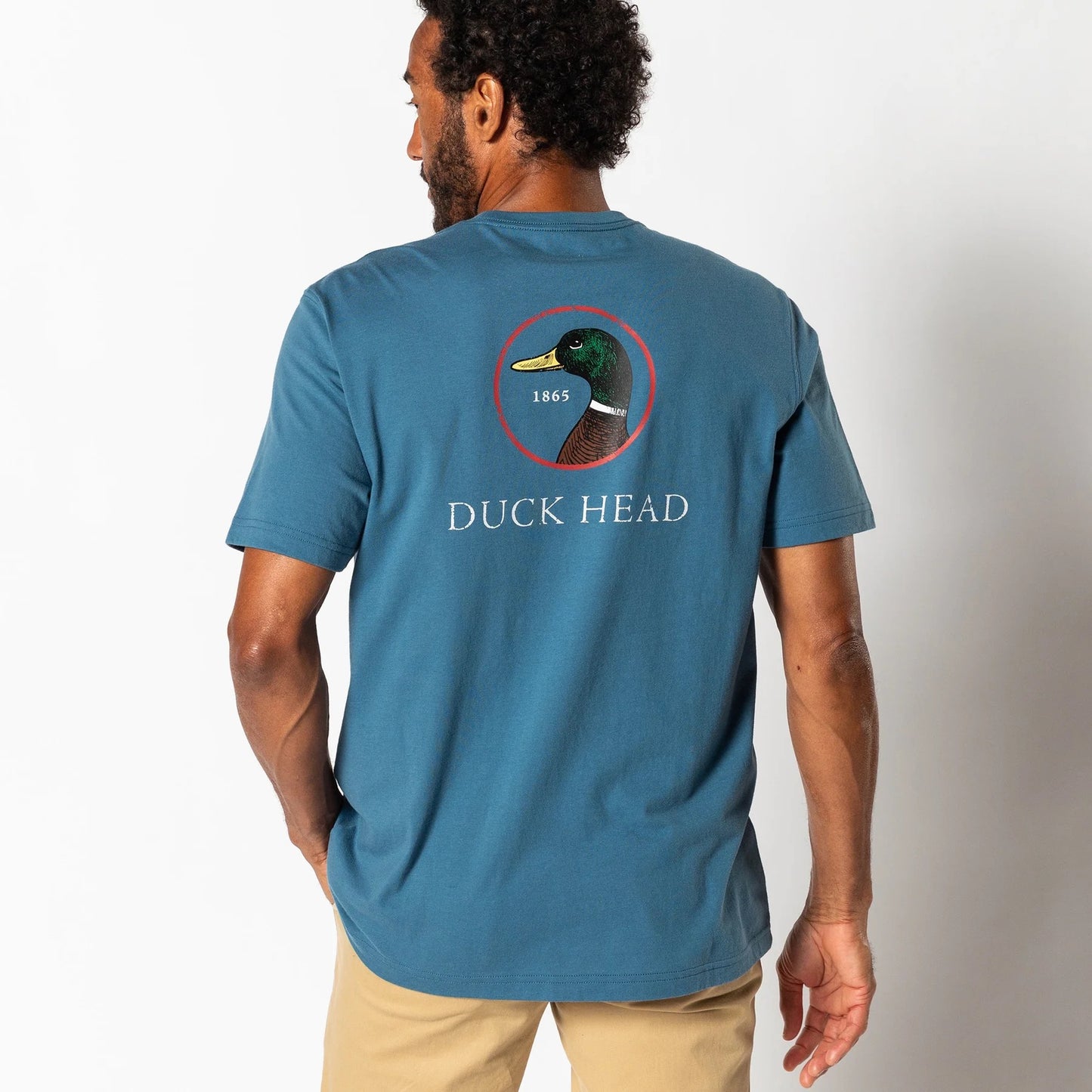 Duck Head Logo Short Sleeve T-Shirt (Teal Blue)