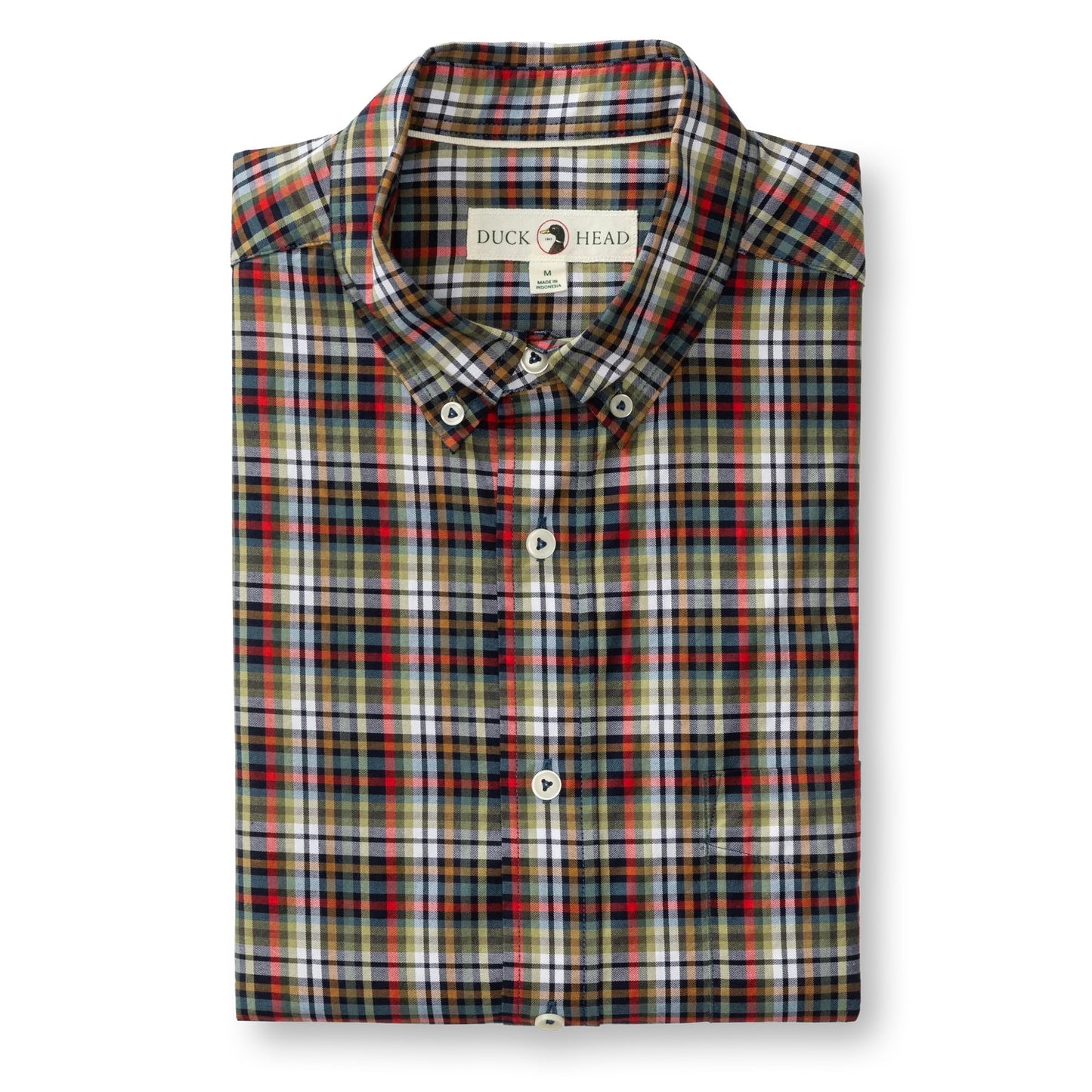 Duck Head Cotton Twill Sport Shirt- Baley (Maritime Blue)