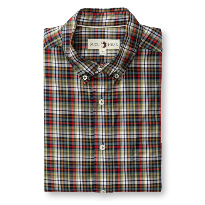 Duck Head Cotton Twill Sport Shirt- Baley (Maritime Blue)