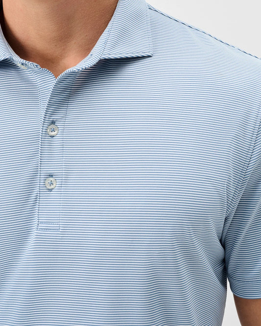 Johnnie-O Performance Jersey Polo Lyndonn Stripe (Carbon Fiber)