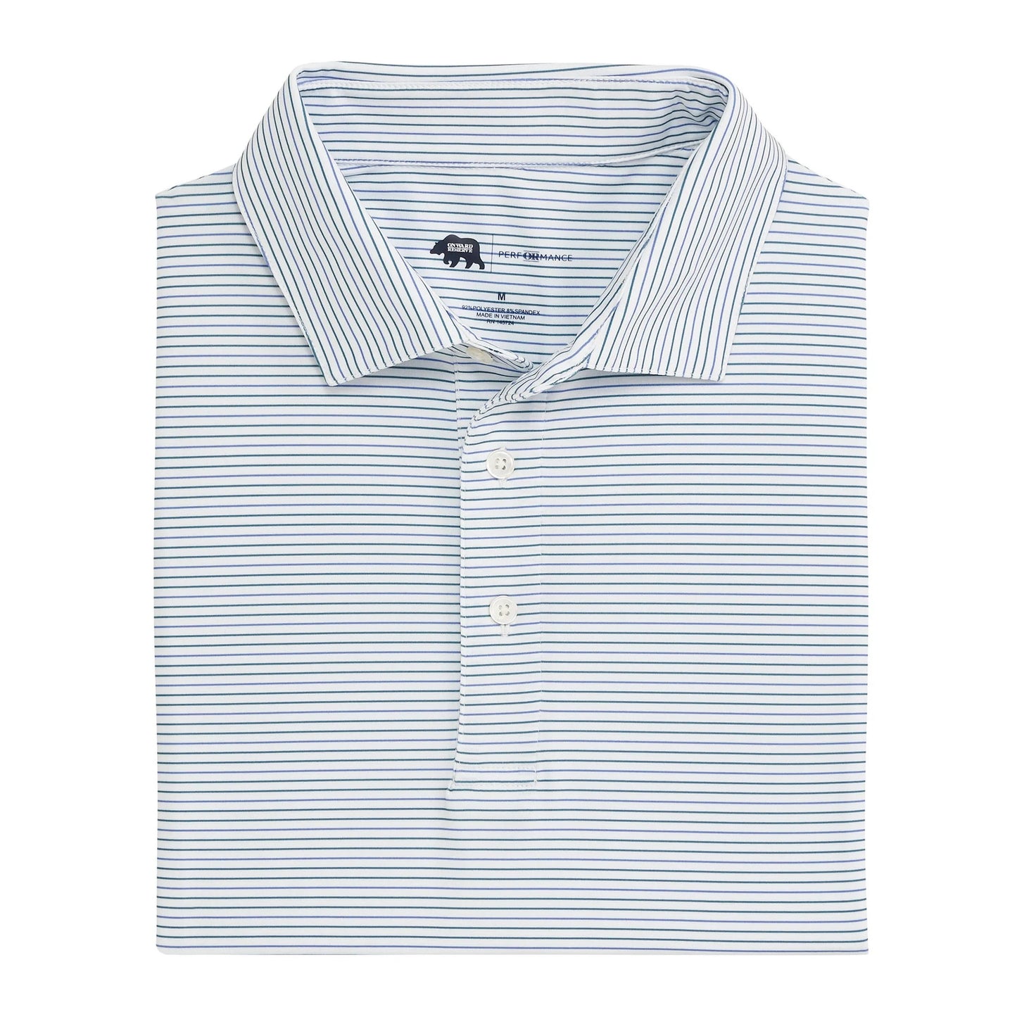 Onward Reserve Driver Stripe Performance Polo - Mallard Green