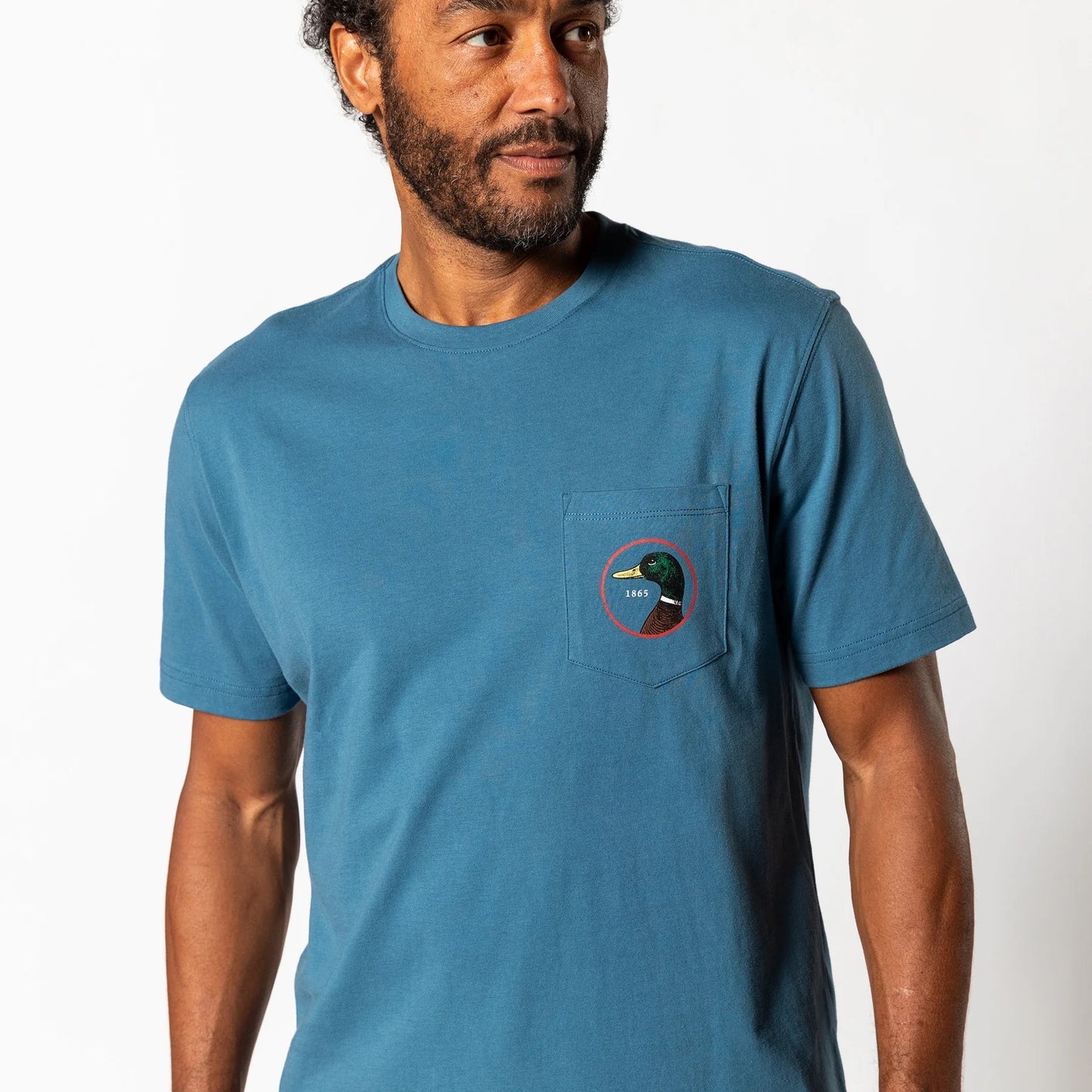 Duck Head Logo Short Sleeve T-Shirt (Teal Blue)