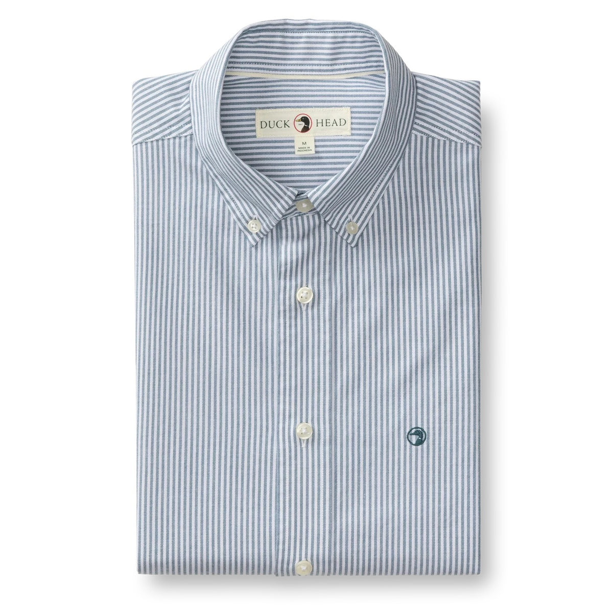 Duck Head Cotton Oxford Sport Shirt - Teal Blue