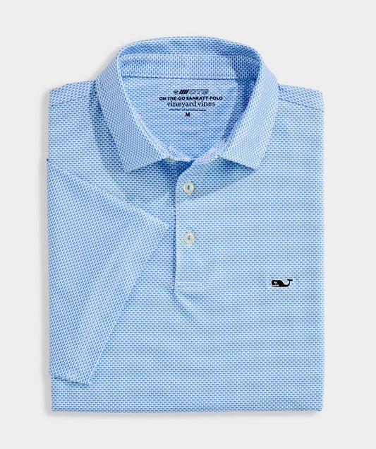 Vineyard Vines Performance Printed Sankaty Polo - Micro Whale Allover