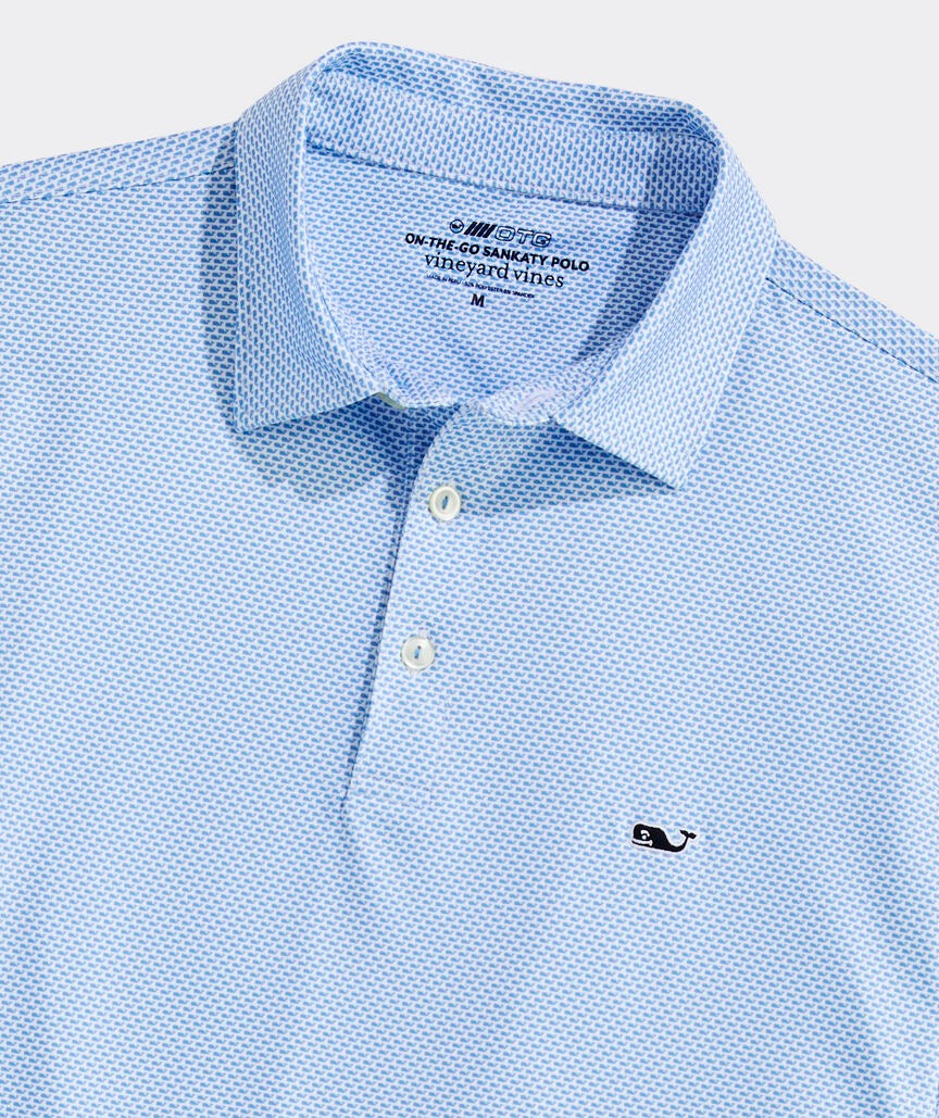 Vineyard Vines Performance Printed Sankaty Polo - Micro Whale Allover