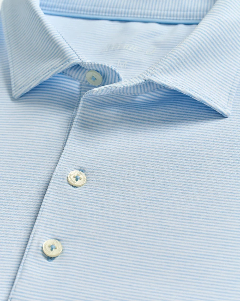 Johnnie-O Performance Jersey Polo- Lyndonn Stripe Gulf Blue