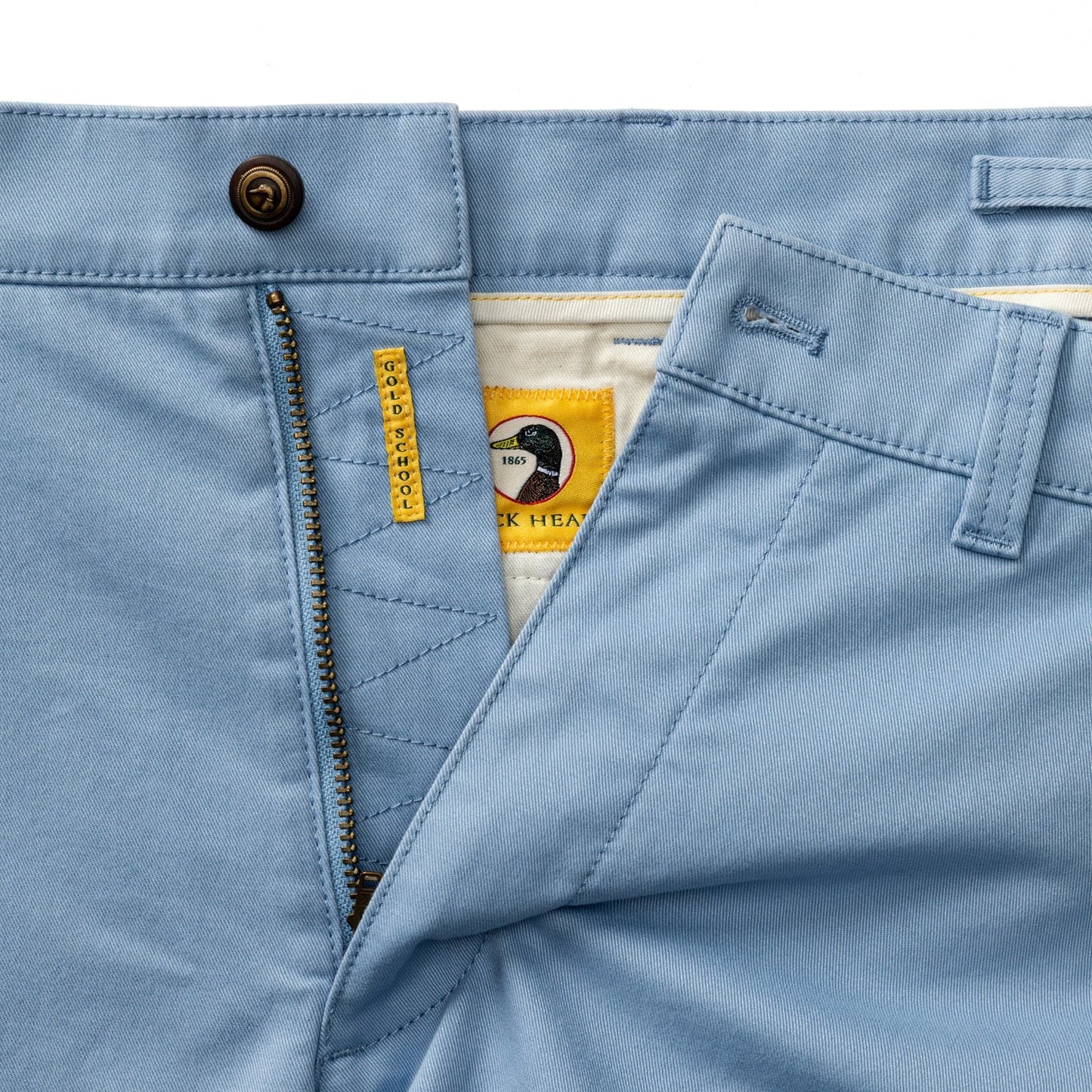 Duck Head 5" Gold School Chino Short- Chambray Blue