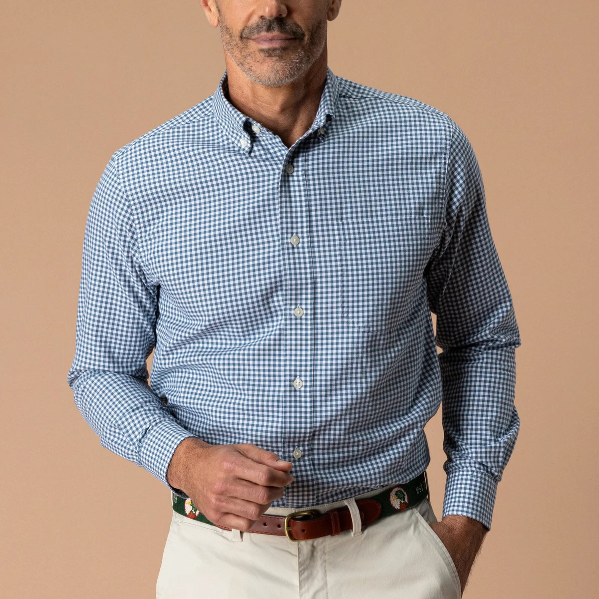 Duck Head Cotton Oxford Sport Shirt - Stormy Teal
