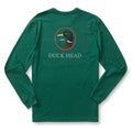 Duck Head Logo Long Sleeve T-Shirt (Forest Green Heather)