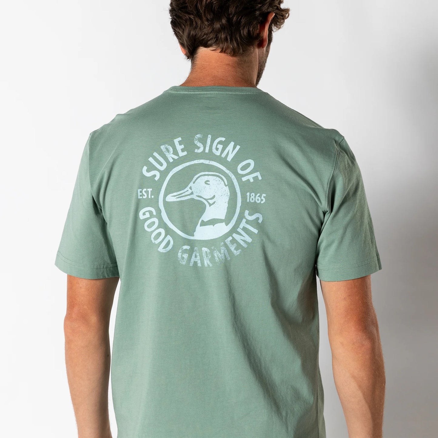 Duck Head Sure Sign Short Sleeve T-Shirt (Shadow Green)