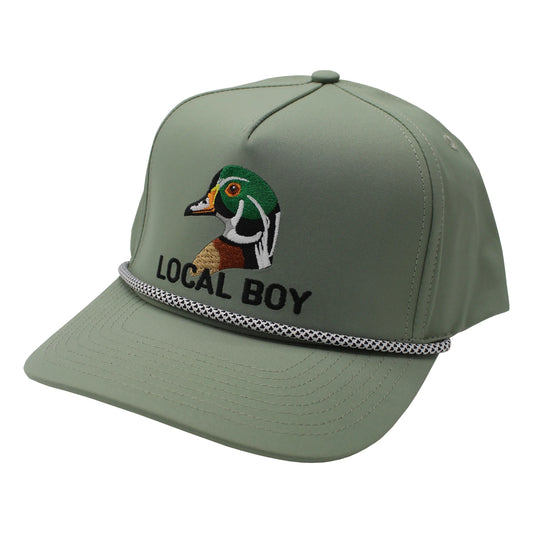 Local Boy Wood Duck High Crown Rope Hat