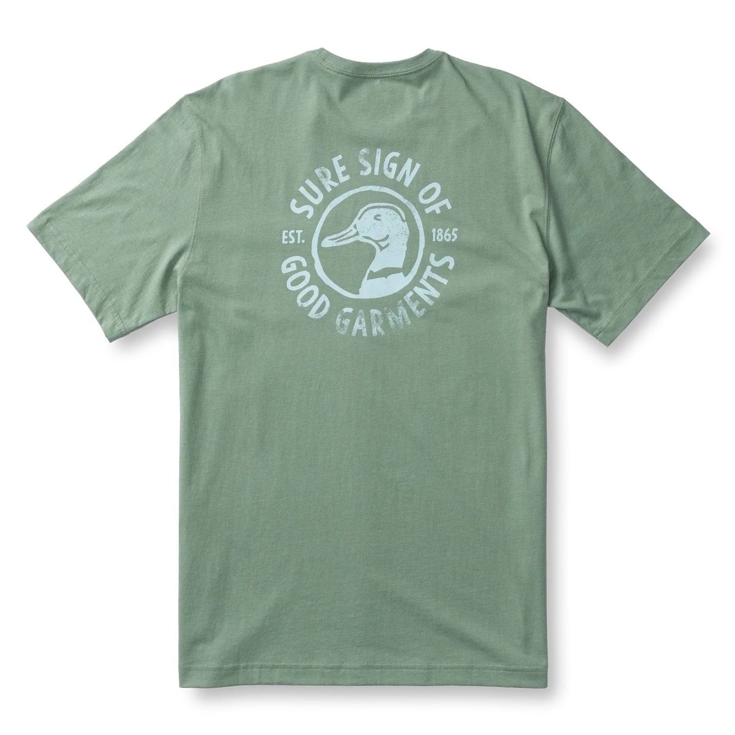 Duck Head Sure Sign Short Sleeve T-Shirt (Shadow Green)