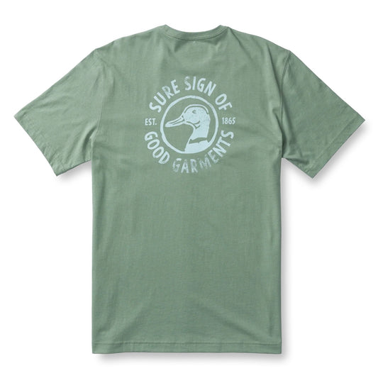 Duck Head Sure Sign Short Sleeve T-Shirt (Shadow Green)